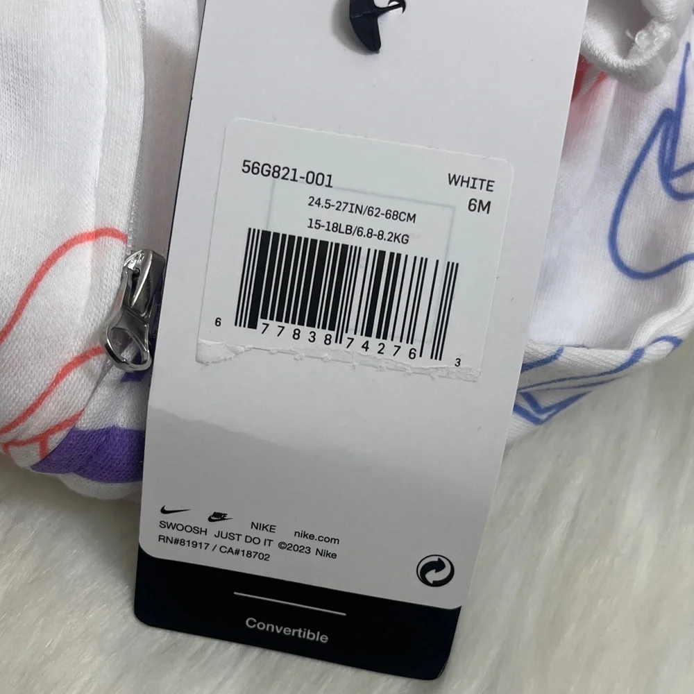 NWT Nike Colorful Logo Baby Romper Pajamas - Picture 8 of 11